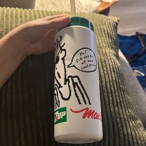 Vintage 7UP x fido dido Tumbler with Green Lid